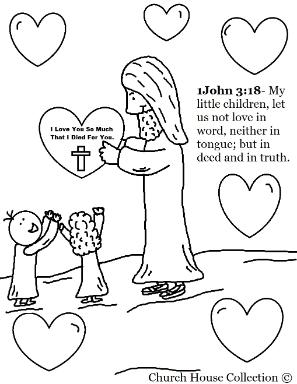 Valentine Coloring Pages God